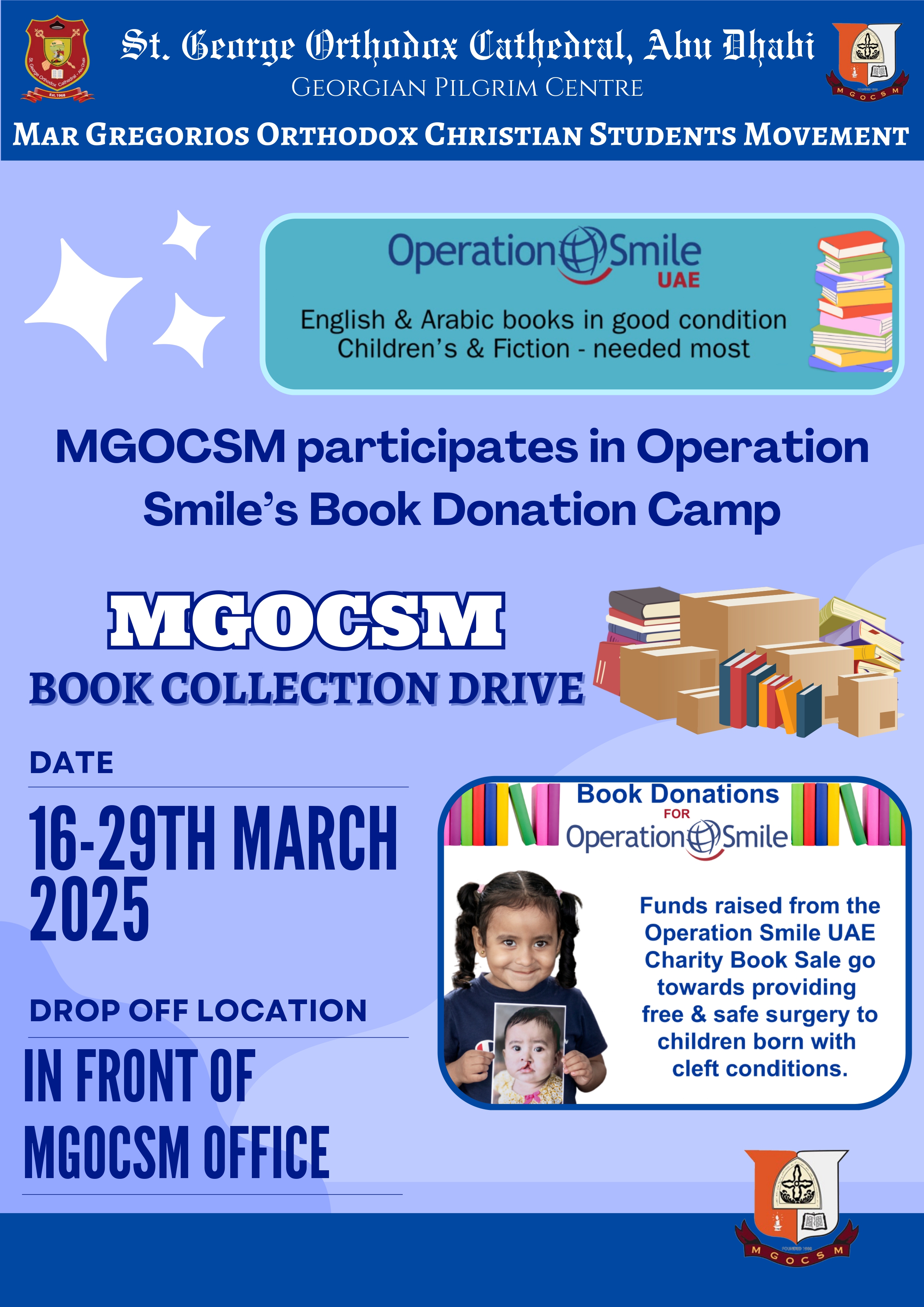 MGOCSM Book collection Drive