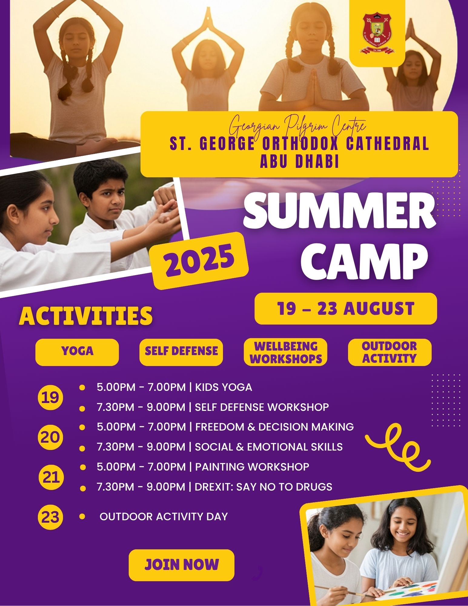 Summer Camp is back on August 19th to 21st and 23rd. Last Day of Registration 10th August 2025. For Registration and more details, click on this message.